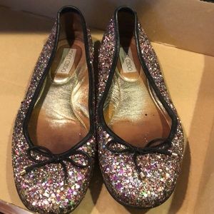 Glitter party jimmy choo flats